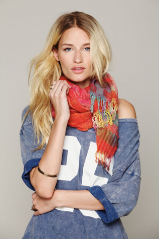 Space Dye Raw Edge Scarf in sale-sale-under-70