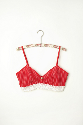 Dot Printed Mesh Bra in intimates-bras-bralettes