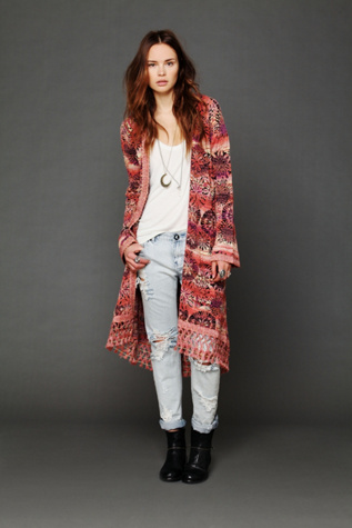 Fresh Florals Fringe Cardigan