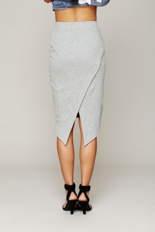 Overlapped Pencil Skirt