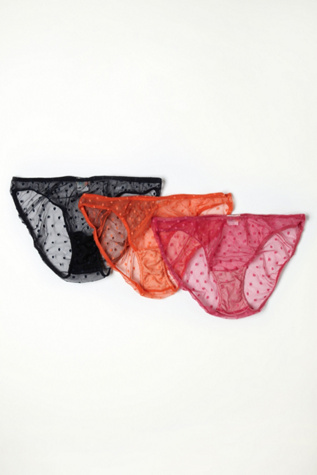 Dot Mesh Bikini 3 Pack in intimates-all-intimates