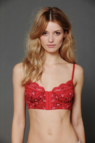 Printed Hook and Eye Bra