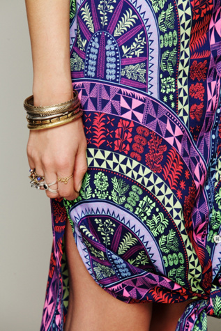 Medicine Wheel Print Easy Dress
