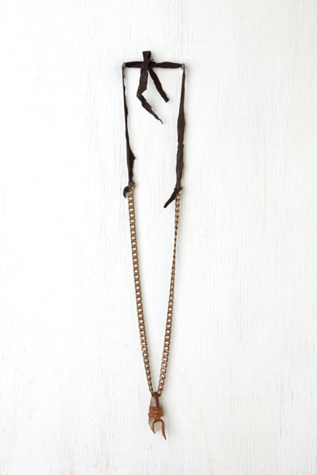 Leather Wrap Crystal Pendant