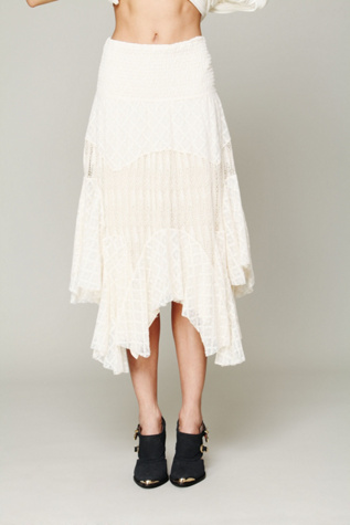 Diamond Knit Lace Skirt