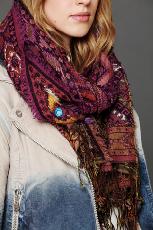 Border Print Artisan Scarf