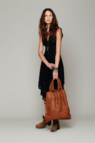 Leather Lace Tote