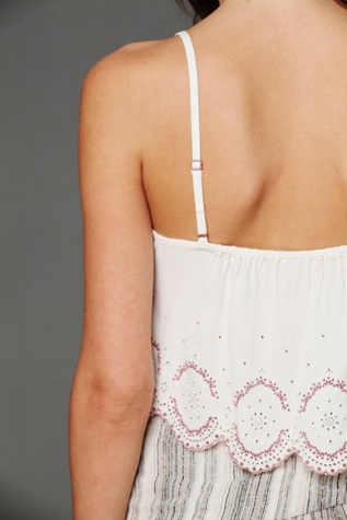 Embroidered Hem Crop Cami