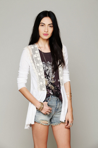 Crochet Inset Cardigan