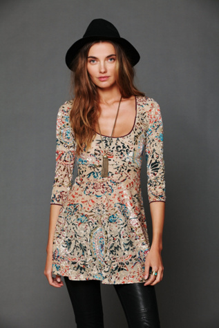 Musa Burnout Velvet Tunic