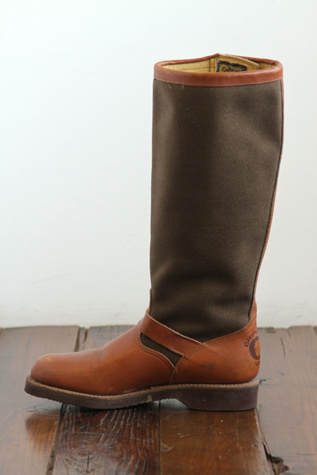 Free People Vintage Canvas and Leather Tall Boots in vintage-shoes