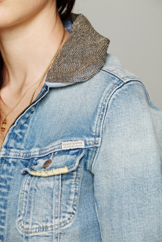 Embellished Collar Denim Jacket