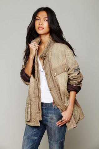 Distressed Quilted Jacket
