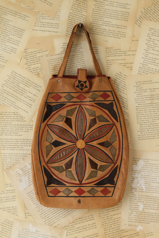 Vintage Patterned Leather Bag