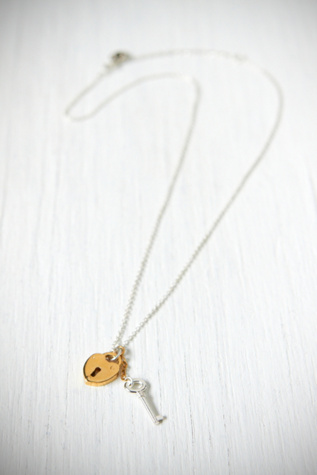 Alex Monroe Locking Padlock Necklace in jewelry