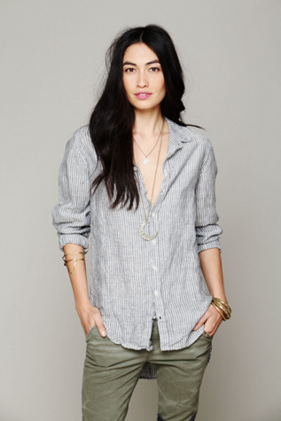 Stripe Button Down Tunic