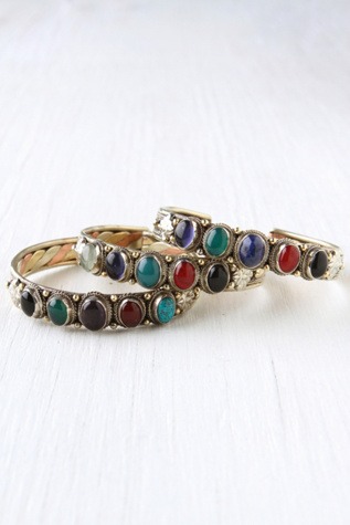 Multi Stone Skinny Cuff