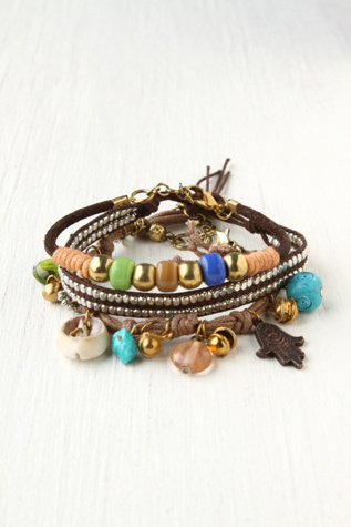 Charm and Bead Bracelet Set