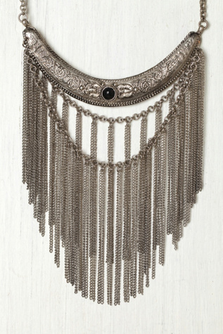 Stone Moon Fringe Collar