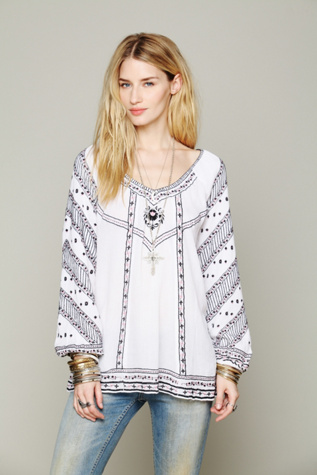 Embroidered V-neck Tunic in clothes-fp-exclusives-tops-sweaters