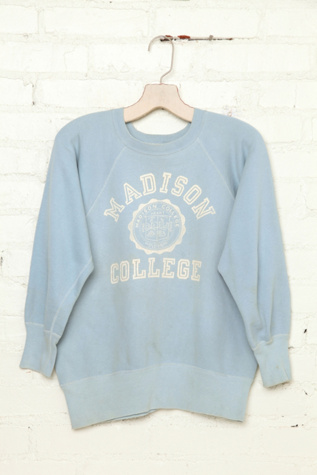 Free People Vintage Madison College Sweatshirt in Vintage-Tops
