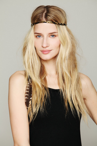 Black Feather Halo in Hair-Accessories