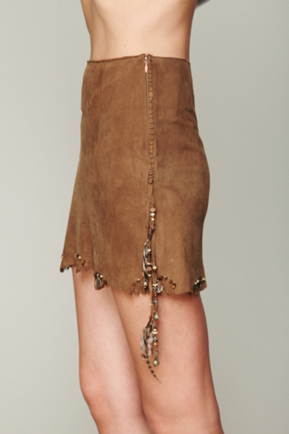 Suede Festival Embroidered Mini
