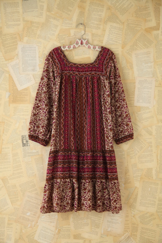Free People Vintage Printed Boho Dress in Vintage-Dresses