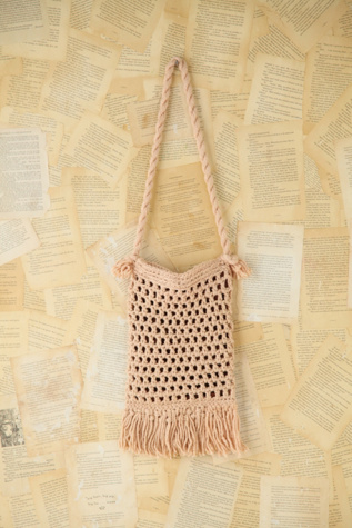 Free People Vintage Macrame Rope Bag in vintage-handbags