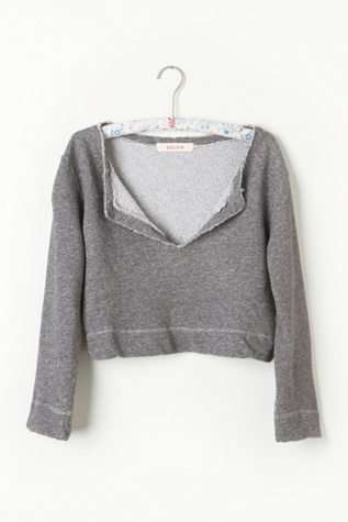 French Terry Cropped Pullover in fp-body