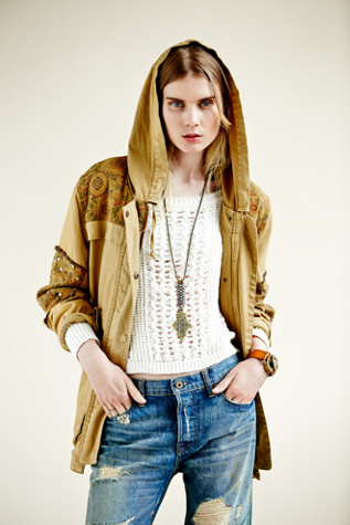 Free People Crafted Cloth Tapestry Jacket  in Coats