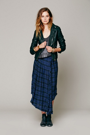 Tartan Tea Length Skirt