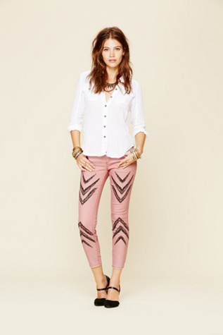 Free People Dotted Ikat Skinny