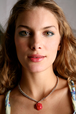 Coral Rose Necklace