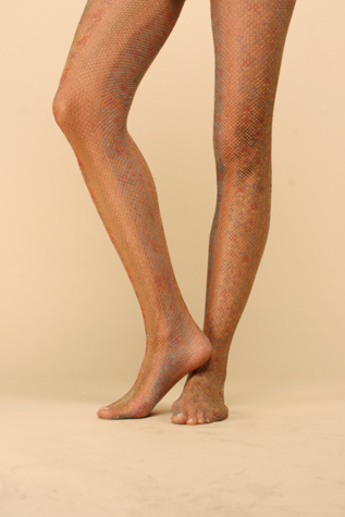 Printed Lurex Fishnets