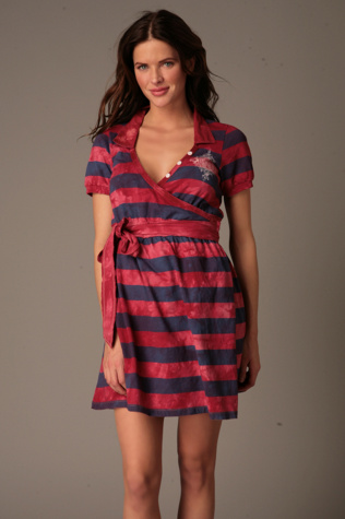 We The Free Rugby Stripe Wrap Dress