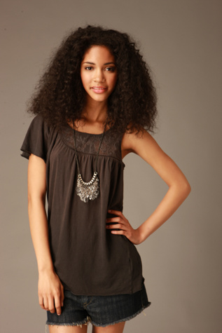 We The Free Flutter Sleeve Top