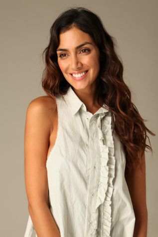 Sage/white Stripe