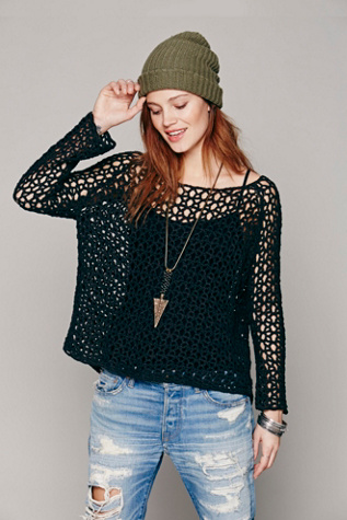 Free People Open Stitch Pullover at Free People Clothing Boutique